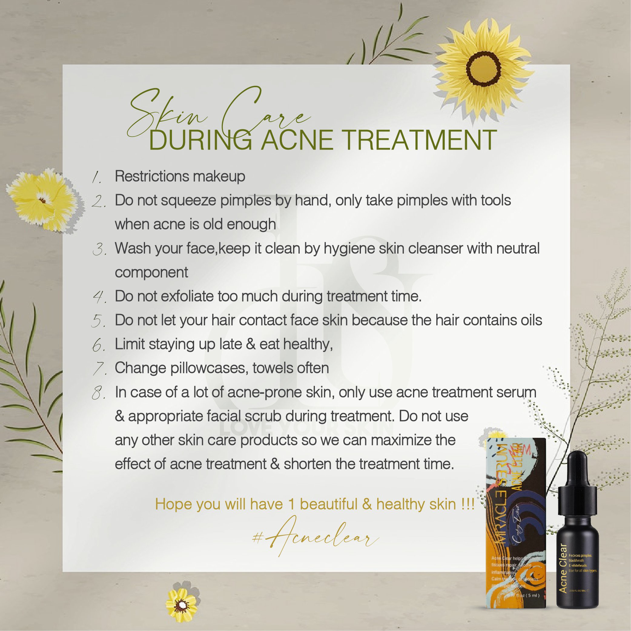 chăm sóc da khi trị mụn TA