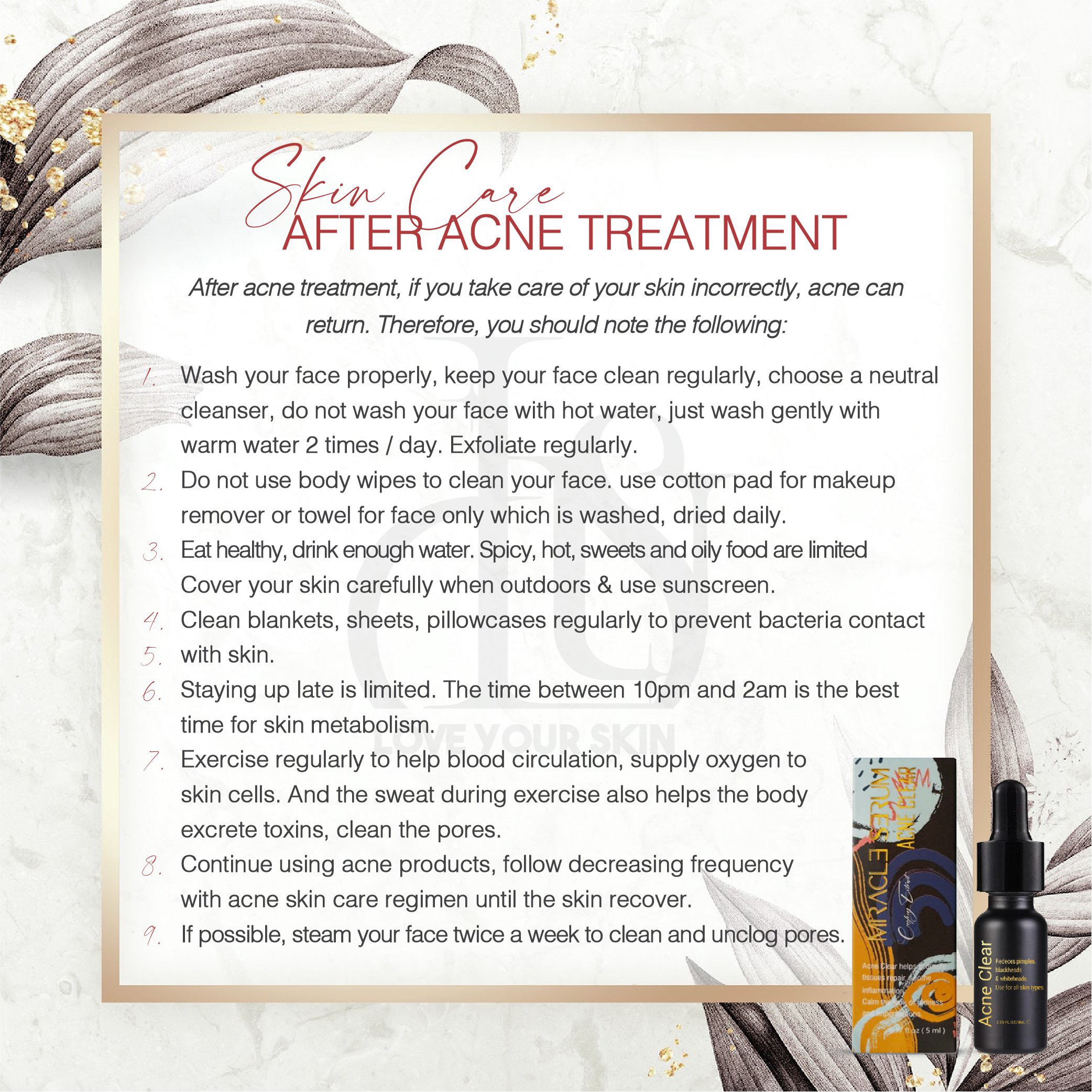 chăm sóc da sau trị mụn TA