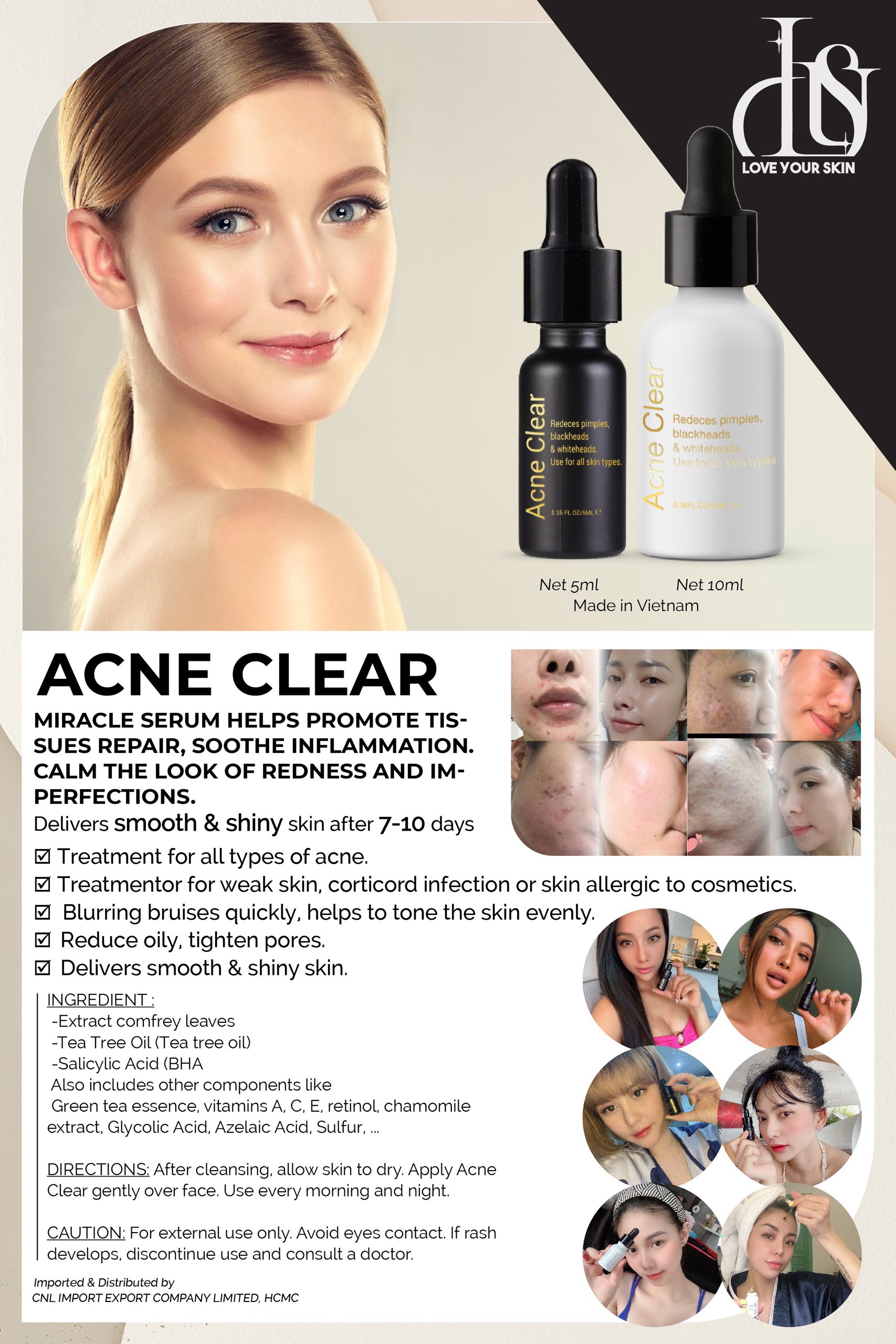 kem trị mụn 3 in 1